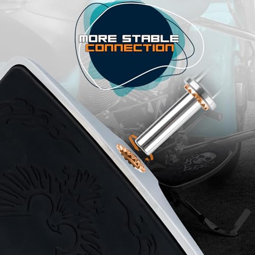 Rear Passenger Footpeg Passenger Peg Floorboard Footboard for Harley Dyna Electra Glide Road Electra RoadKing Fat boy Sportster 883 1200 Sportsters Dynas Softails V-Rod (Eagle-Chrome) - size: Eagle-Chrome