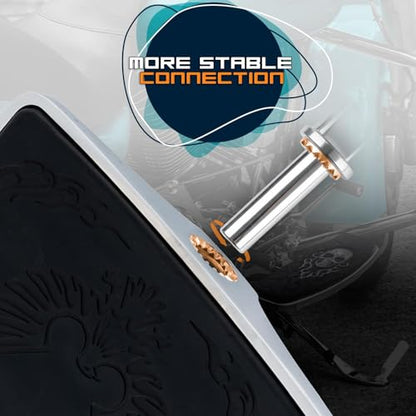 Rear Passenger Footpeg Passenger Peg Floorboard Footboard for Harley Dyna Electra Glide Road Electra RoadKing Fat boy Sportster 883 1200 Sportsters Dynas Softails V-Rod (Eagle-Chrome) - size: Eagle-Chrome