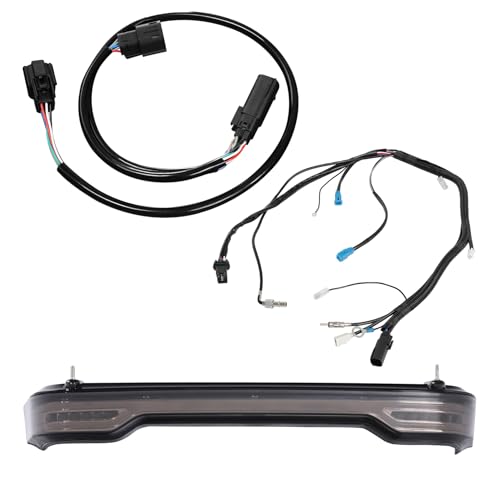 TCMT Chrome Housing King Trunk Sequential Dynamic Flowing LED Tail Light Assembly Wiring Harness Fits For Harley Touring Road King Road Street Electra Glide Tri Glide Ultra Limited 2014-2025 - color: Smoke Lens Black Housing B, size: Light Set(12 Funtions