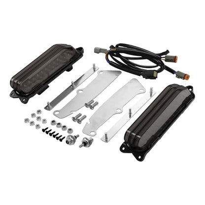 HR3 Run/Brake/Turn LED Light for Rear Fender Fascia Fit for 2014-2024 Harley Touring Road King FLHR Road Glide FLTRX Street Glide FLHX Ultra Limited FLHTK Electra Glide Standard (Smoke Lens)