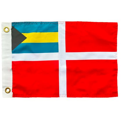 SYII Bahamas Courtesy Boat Flags 12x18 Outdoor Double Sided, Heavy Duty Bahamas Flags, Bahamian Flag for Boat with 2 Brass Grommets - color: 12x18 Bahamas Flag