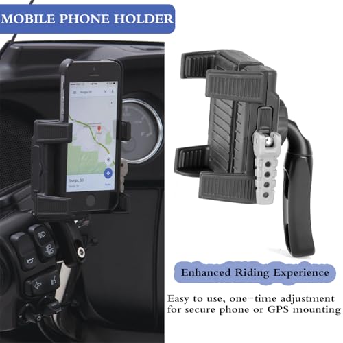 Motorcycle Mobile Phone GPS Navigation Bracket for Honda Gold Wing GL 1800 GL1800 F6B DCT 2018 2019 2020 2021 2022 2023 2024 Universal Phone GPS Holder with Black Perch Mount