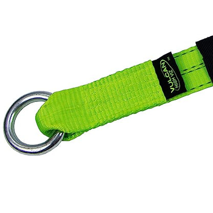 VULCAN Wheel Dolly Tire Harness with Universal O-Ring - 2 Inch x 96 Inch - 4 Pack - High-Viz - 3,300 Pound Safe Working Load - Straps Only - Ratchets Sold Separately - color: High-Viz Green