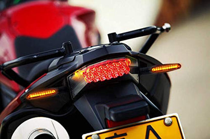 Motorcycle Blinkers Indicator Turn Signal Amber Flowing Sequential Universal Lamp (Pack of 4) - size: 4pcs plastic casing 335 blinkers