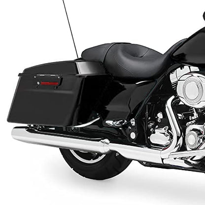 XMT-MOTO Hard Saddlebags Saddle bags for Harley 1994-2013 Touring models road glide, road king, ultra, street glide, electra glide and 1984-2017 Softail models,ALL BLACK - color: Gloss Black/black Latches, size: Standard