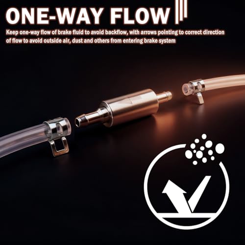 Brake Bleeder Kit,Brake Bleeder Hose One Way Check Valve Kit with Hose/100ml Syringe/Adapters/Clamps/Screws/Caps,Professional Brakes Fluid Bleeders Kits for Cars,Trucks,Motorcycles