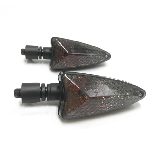2Pcs Motorcycle Turn Signal Light Front Or Rear Indicator Compatible With Triumph Tiger 800/XC Tiger 1050 Daytona 675/R 2009-2018 (Long handle and Smoke) - color: Long handle and Smoke