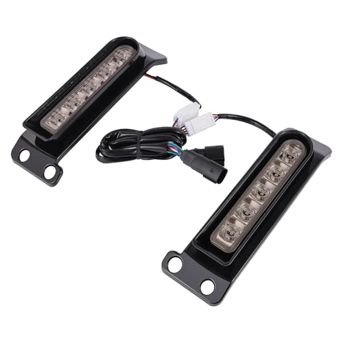 LED Filler Panel Lights Rear Fender Light Motorcycle Turn Signals Brake Tail Lights Fit for Harley Touring Electra Glide Ultra Limited Road King Road Glide 2014-2024(Black Housing Smoke Lens) - color: Black Housing Smoke Lens