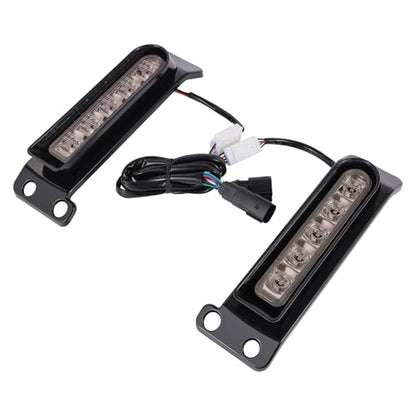 LED Filler Panel Lights Rear Fender Light Motorcycle Turn Signals Brake Tail Lights Fit for Harley Touring Electra Glide Ultra Limited Road King Road Glide 2014-2024(Black Housing Smoke Lens) - color: Black Housing Smoke Lens