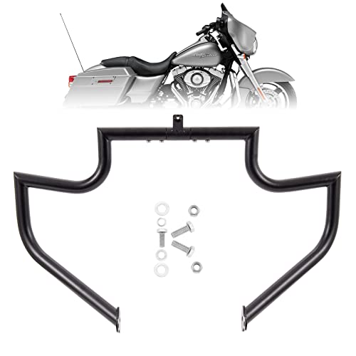 Kinglemc Crash Bar Engine Guard Highway Bar for Harley Davidson Touring Road Glide Road King Street Glide Electra Glide CVO and Trike Models 09-25(Black) - color: Black-Ordinary