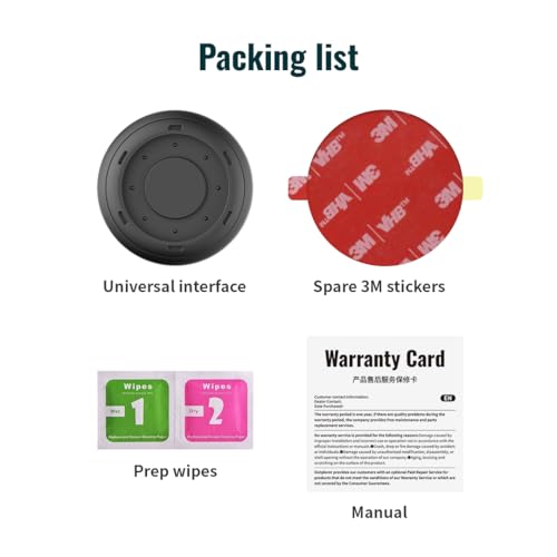 Universal Interface for Quick Launch Magnetic Motorcycle Phone Mount, Compatible with Quick Launch Series Phone Holder, 360° Blind Installation (QU01-Universal Interface) - style: QU01