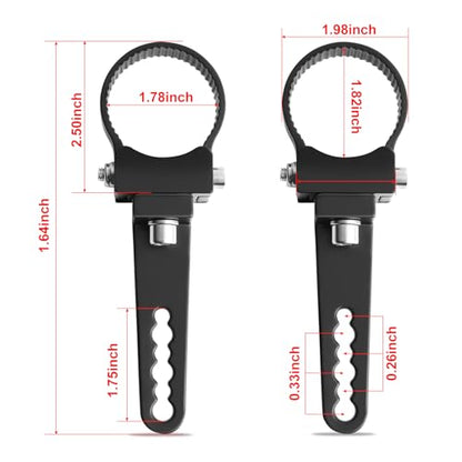 1.75" Bull Bar Tube Mount Clamps Universal Mounting Brackets Holder Kits for Led Hid Light Bar Jeep Wrangler Trucks Off-Road, 2pcs - size: 1.75 Inch