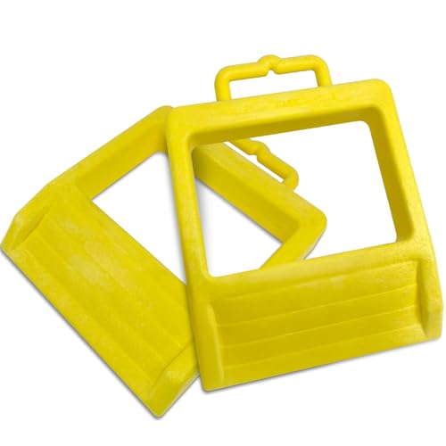 ROBLOCK Pallet Jack Chock Heavy Duty Wheel Chock, Pallet Jack Stopper for Truck 14.2" Length x 11.2" Width x 2" Height (2 Pack,Yellow) - color: Yellow(2 Pack)