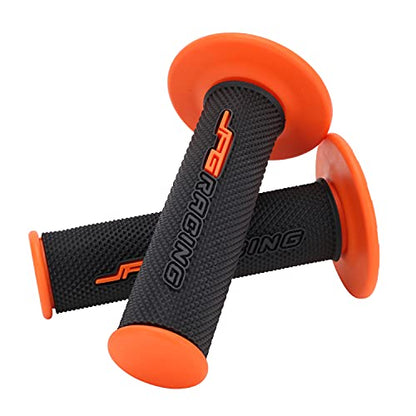 JFG RACING 7/8" Motorctcle Grips,22mm 24mm Non Slip Dirt Bike Hand Handlebar Glue Universal for Most Pit Bike Motercross KLX KX EXC XC SX CRF CR YZ WR DRZ RMZ 50 85 100 150 250 350 450 - color: Orange