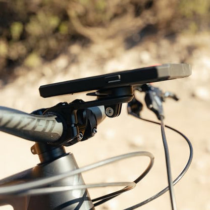 Rokform - Over the Top Bike Phone Mount, Fits 4 Sizes of Bars 22.2-35mm (⅞-1⅜”), Bicycle Handlebar Mount Designed Twist Lock iPhone, Galaxy, Pixel Cases or Universal Adapter (Black)