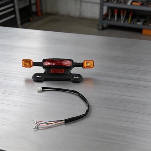 Electric Bike Tail for Light Assembly 12V LED with Brake Light, Turn Signals, and Driving Light for E-Bike and Electric Bicycle