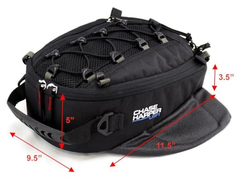 Chase Harper USA 450M Magnetic Tank Bag, Water-Resistant, Tear-Resistant, Industrial Grade Ballistic Nylon with Anti-Scratch Rubberized Polymer Bottom - Woodland Camo - style: 450 Tank Bag - Magnetic Mount - Woodland Camo