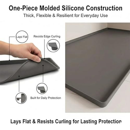 Silicone Oil drip Tray for Under car, One-Piece Molded, Easy to Clean, Lay-Flat Design for Classic Cars, DIY Maintenance, Daily Drip Control and Small Equipment (Grey) - color: grey