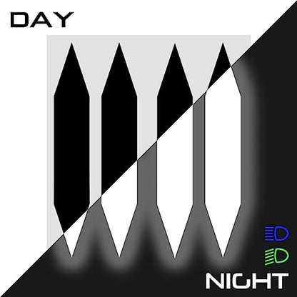 SlickMod - Reflective Hexagon Decal Sticker Stripes for Motorcycle Helmet - High Visibility Safety (1. Black) - color: 1. Black