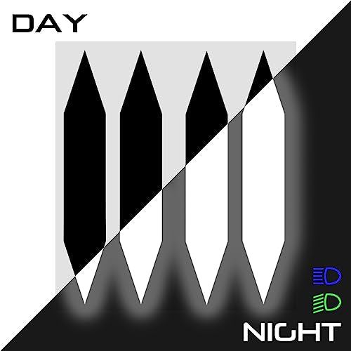 SlickMod - Reflective Hexagon Decal Sticker Stripes for Motorcycle Helmet - High Visibility Safety (1. Black) - color: 1. Black