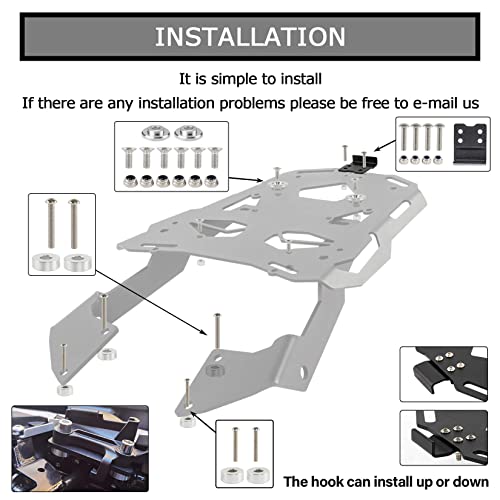 PSLER Motorcycle Luggage Rack for NX500 2024+, CB500X 2012-2023, CB400X 2021-2023, Motorcycle Rear Cargo Carrier Tail Bracket Support Shelf for CB400X CB500X NX500 Accessories