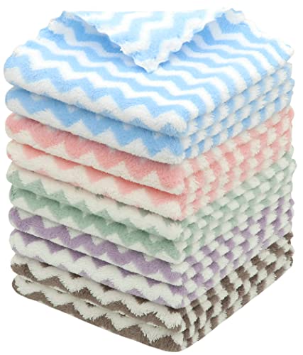 Microfiber Cleaning Cloth, 10 Pack Microfiber Rags,12”x12”,Mix Color | Lint Free Dish Cleaning Cloths, Fast Drying Dish Rags For Cleaning, Absorbent Soft Washcloths - color: Mix Color 2