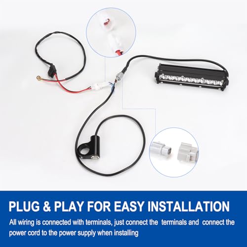Headlight Bar Dirt Bike LED Lightbar Motorcycle Light Kit 60W for 7/8" Handlebars for Taotao Apollo Honda Yamaha Kawasaki Suzuki KLX110 YFZ450 CRF110 YZ250F CRF250F TTR110 XR150L ATV 4Wheel - color: Single Switch