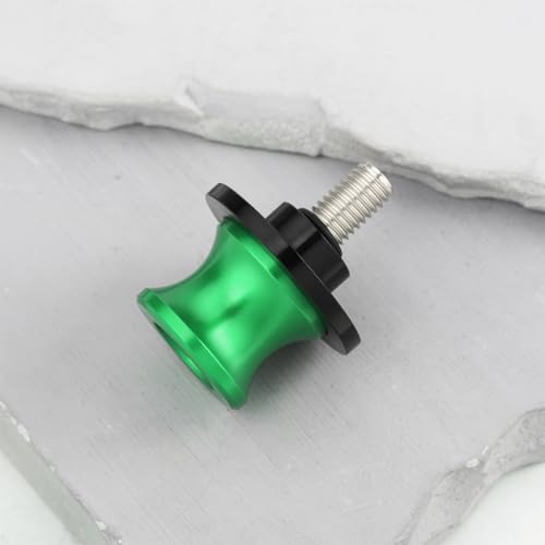 SING F LTD Motorcycle M8 Rear Swingarm Spools Sliders Swing Arm Stand Screw Compatible with Kawasaki Z900 / RS 2017-2025, Green - color: Green