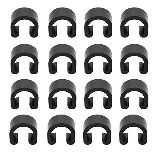 40pcs Plastic Bicycle C-Clips Clamps Housing Hose Guide Clamps Bicycles Brake Cable Derailleur Shifter Cable Fixed Clips Frame Buckle