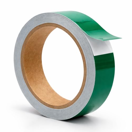 WOD Engineering Grade Retro Reflective Tape Green, 1 inch Wide x 30 ft. Outdoor Waterproof Safety Reflector for Autos, Bikes, Camper, RV, Boat Striping, and Traffic Signage Marking - color: Green, size: 1 Inch