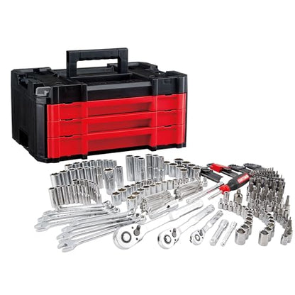 Craftsman 262-Piece Mechanic Tool Set with 3-Drawer VERSASTACK Box, SAE and Metric Socket Set, Car and Motorcycle Tool Kit with Combination Wrenches and Spark Plug Sockets (CMMT45309) - style: New 262 Piece Set