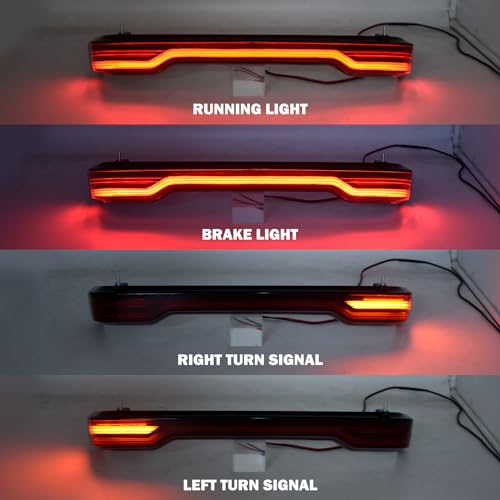 King Tour Trunk LED Tail Light Running Brake Turn Signal Lamp Kit Fit for Harley Touring Road King Road Street Electra Glide Tri Glide Ultra Limited 2014-2023 (Red) - color: Red 2