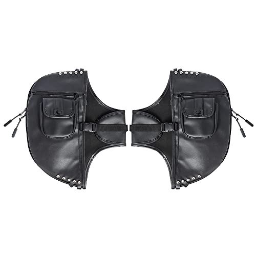 Motorcycle Highway Crash Bars Cover Soft Lowers Chaps Leg Warmer Bag Lower Wind Deflectors Engine Guard Bag For Harley Touring Trike w/Engine Guard 1980-Up