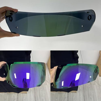 HJ-33 Helmet Visor For i90.Replacement Motorcycle Helmet Shield Compatible with HJC i90 (Revo Deep Purple) - color: Revo Deep Purple
