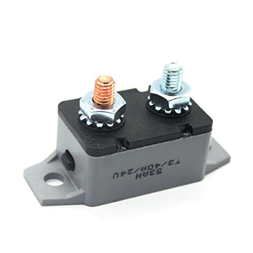 ZOOKOTO 12-24V 40 Amp ATV Resettable Circuit Breaker Fuse Holder 40A - color: 1Pcs, size: 40A