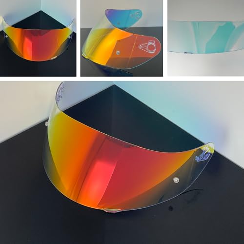 902 Helmet Visor Replacement,Motorcycle Helmet Face Shield for ILM 902,902L,902BT (Revo Clear Red-Day&Night Use) - color: Revo Clear Red-day&night Use
