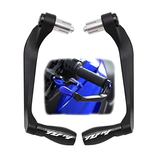Lever Hand Guard for Y-AMAHA YZF-R1 YZFR1 2000-2023 2022 2021 2020 2019 Motorcycle Universal 7/8" 22mm Handlebar Grips Guard Brake Clutch Levers Handle Bar Guard Protector(Black) - color: Black