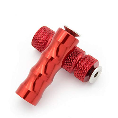 PROCNC 6mm Motorcycle Knurled Shifter Peg Anti-Skid Gear Shift Brake Lever Foot Pegs Pedal Hole Footrests Footpeg Rearsets For Suzuki Yamaha Kawasaki Bmw (Red) - color: red