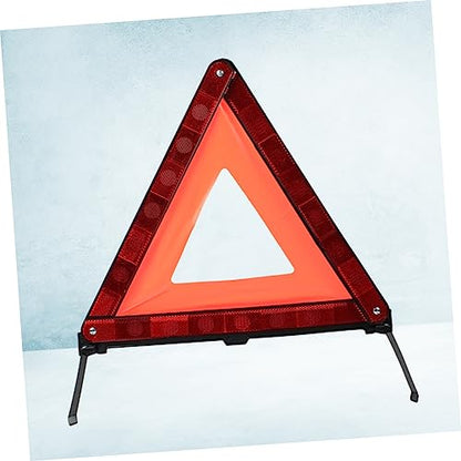 VALICLUD 1Pc Triangle Warning Sign Reflective Emergency Symbol for Vehicles Collapsible Design for Easy Essential Automotive Roadside Safety Kit