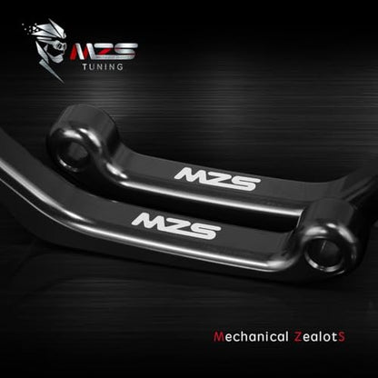 MZS Black Dirt Bike Brake Clutch Levers Pivot Adjustable CNC Compatible with KX125 2006-2008 / KX250 2005-2008 / KX250F 2005-2012 / KX450F 2006-2012 - color: Black, size: KX125/KX250/KX250F/KX450F
