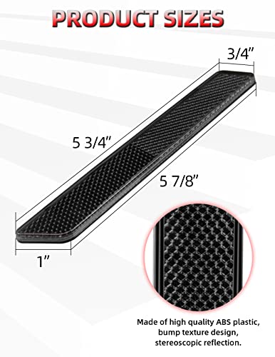 Amazicha Black Reflectors Hard Saddle Bag Latch Cover Reflectors Compatible for Harley Touring Street Glide Electra Glide Road Glide Road King 2014-2024 - color: Black