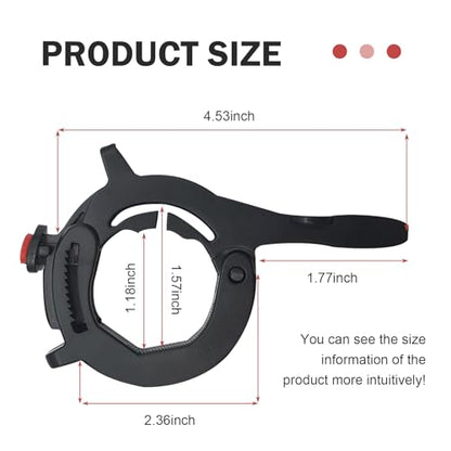 Motorcycle Cruise Control Assist, Handlebar Booster Clamp with Quick Release Throttle Button, Anti-skid Rustproof Throttle Lock, Universal Saver Conversion Accessory for Long Distance (Black)