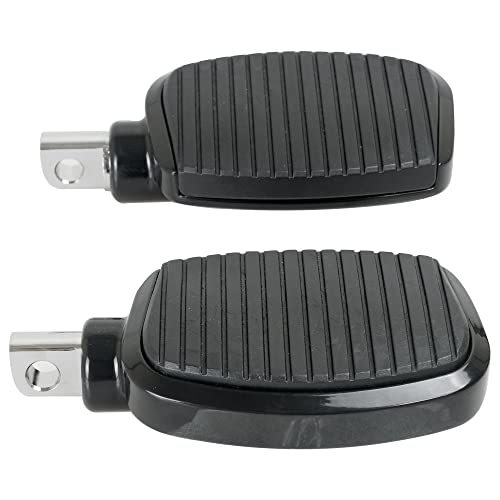 Motorcycle Passenger Mini Board Floorboards Footpegs Pedals Footrests Highway Pegs with Anti-Slip Rubber Universal for Harley Davidson Dyna Touring Honda Suzuki Yamaha Triumph (Black) - color: Black