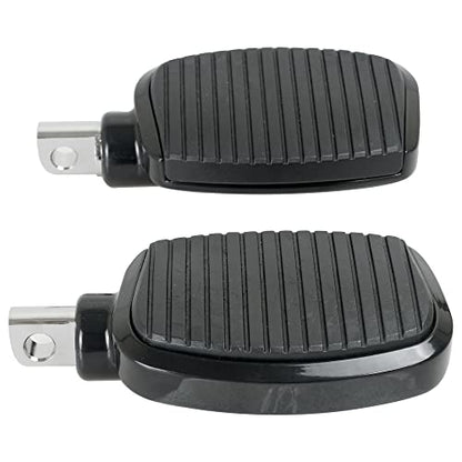 Motorcycle Passenger Mini Board Floorboards Footpegs Pedals Footrests Highway Pegs with Anti-Slip Rubber Universal for Harley Davidson Dyna Touring Honda Suzuki Yamaha Triumph (Black) - color: Black
