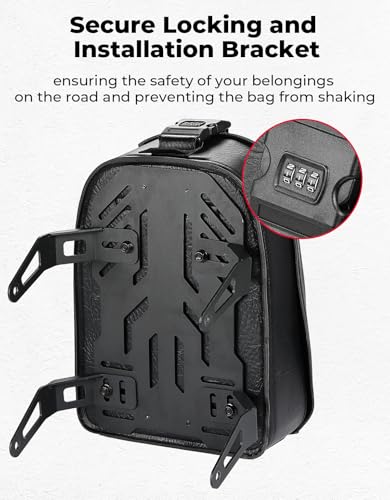 KEMIMOTO Motorcycle Tail Bag Rivet with Secure Locking Bracket 25L Large Capacity Universal Motorcycle Luggage Travel Storage Bag for Trip Camping Outdoor