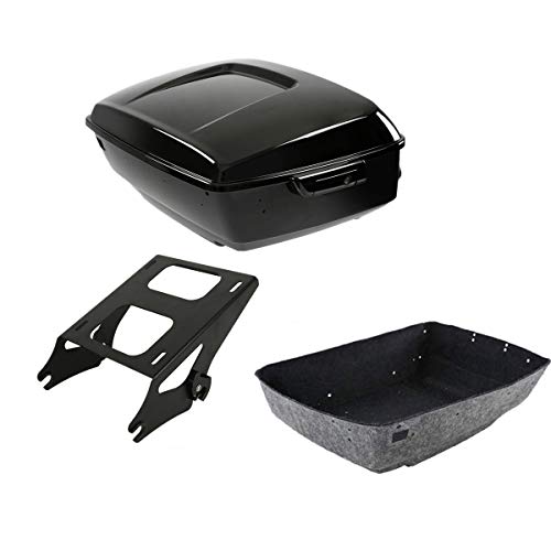 TCMT King Motorcycle Trunk Box Mount Rack Fit For Harley 2014-2025 Touring CVO Road King Road Glide Street Glide Electra Glide Pack - color: Set D