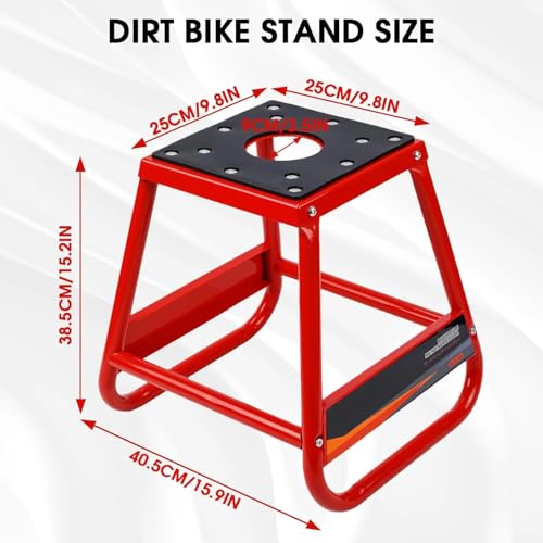 CHANGCHENG Motorcycle Stand Detachable Dirt Bike Stand Universal Anti-skid Maintenance for Most Motorcycle Dirt Bike Ebike KLX110 Surron Talaria Eride Pro Tuttio Red - color: Red