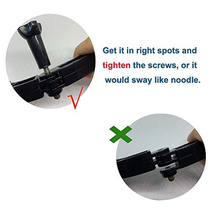 3-in-1 Curved Arced Extension Arms in Different Lengths(7.5/13.5/19.5cm) Compatible for Gopro Series, SJCAMs, Geekpro and Other Action Cams ect.