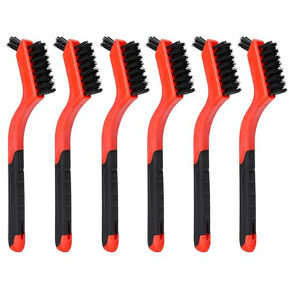 6pcs Nylon Brushes for Cleaning, Small Cleaning Brushes for Tight Spaces, Car Detailing Brush Set for Cleaning Dust in Holes - size: 6 pcs