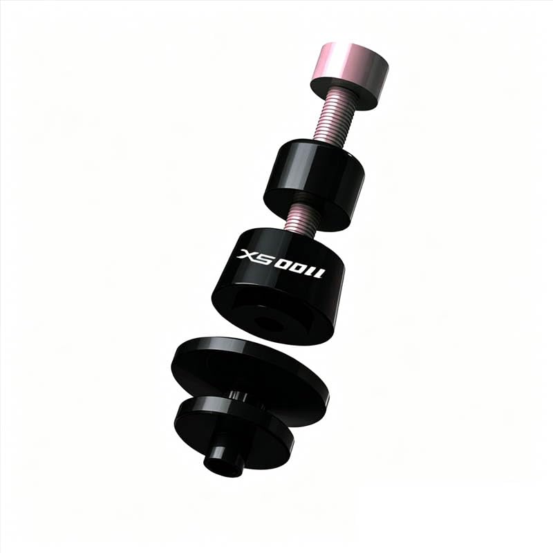 Compatible with Ninja1100SX SE Ninja 1100 SX SE Ninja 1100SX 2025 2026 Motorcycle CNC M8 Swingarm Spools Slider Stand Screws Sliders (Black) - color: Black
